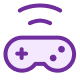 Icon of a wireless game controller.